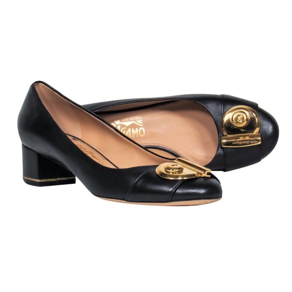 Salvatore Ferragamo Shoes - Salvatore Fragamo block heeled 8